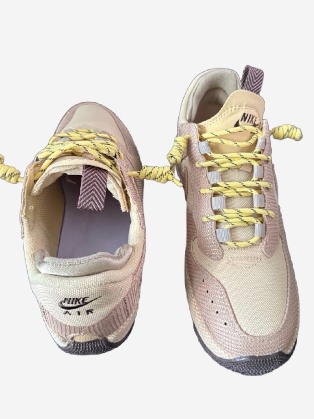Nike Air Force 1 Women's Tan/Beige/Yellow Sneakers - Size 8.5